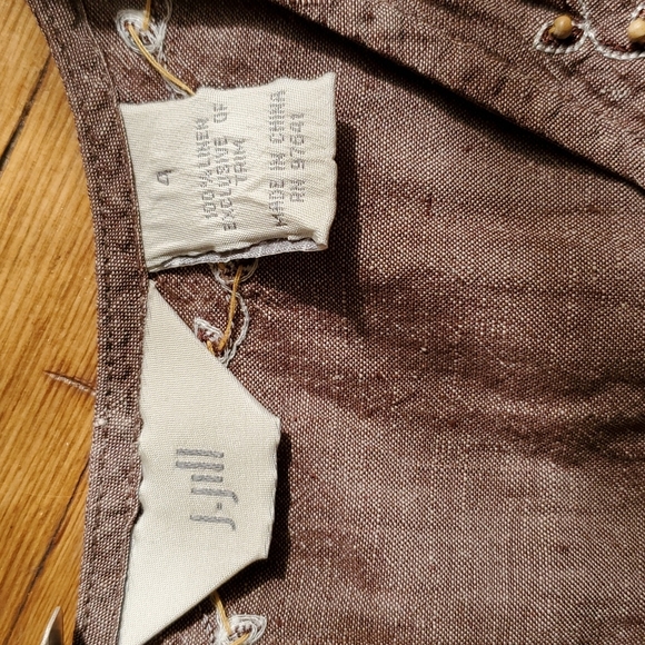 J Jill brown linen surplice tank - Picture 4 of 6